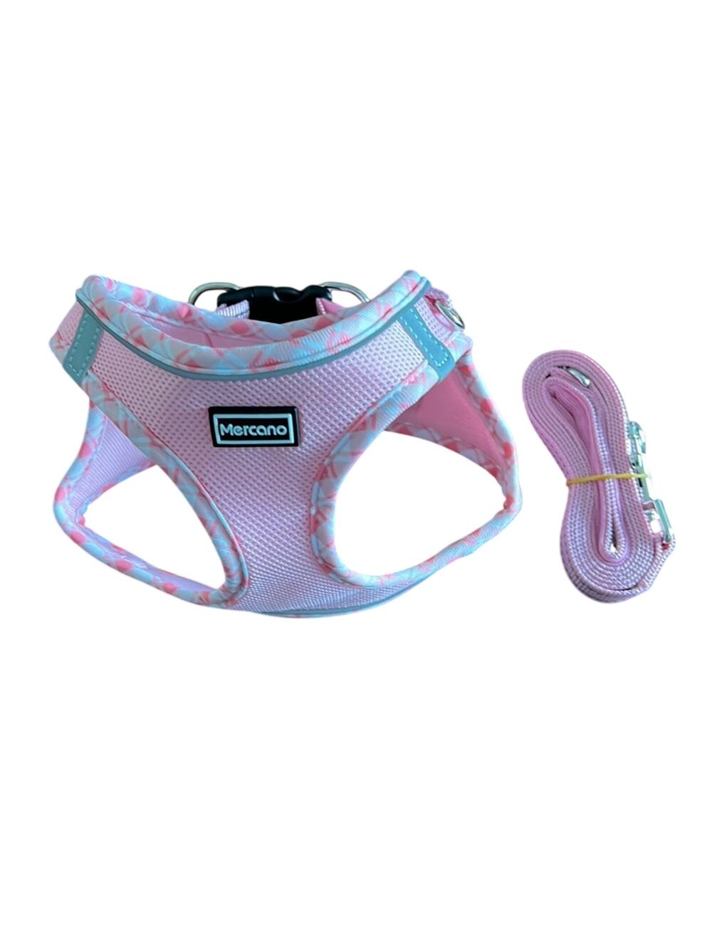 Mercano 2 Piece Pink Harness and Leash Set Size Medium Dog Pet